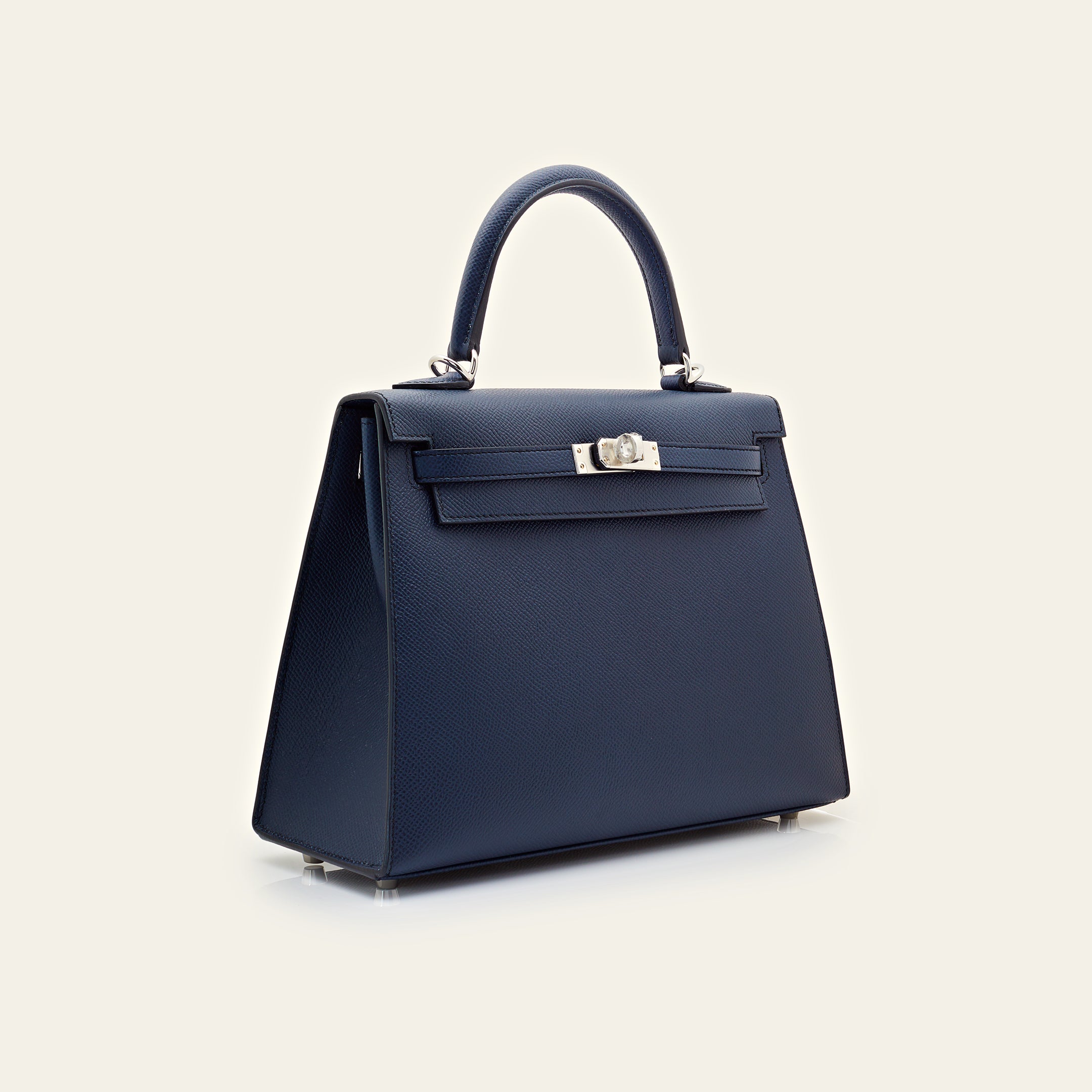 Hermès Kelly II Sellier 25  Epsom Calfskin Bleu Indigo Palladium Hardware