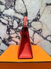 Hermès Kelly 20 Mini Orange Field Epsom Palladium Hardware