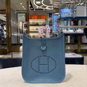 Hermès Bleu Jean Evelyne 16 Clemence Palladium Hardware