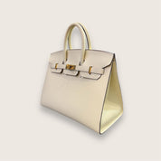 Hermès Birkin Sellier 25 Epsom Craie Gold Hardware