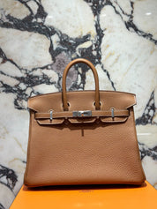 Hermès Birkin 25 Togo Gold Palladium Hardware