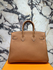 Hermès Birkin 25 Togo Gold Palladium Hardware