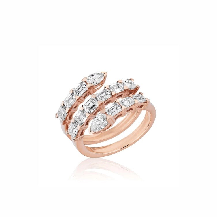 Rose Gold Diamond Studded Ring