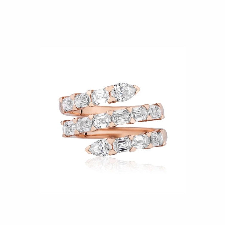 Rose Gold Diamond Studded Ring