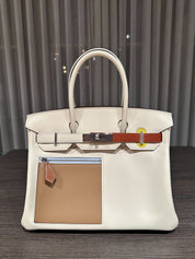 Hermès Birkin 30 Colormatic Nata Chai Cuivre Lime Mauve Swift Palladium Hardware Limietd Edition