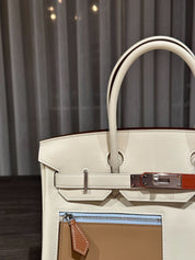 Hermès Birkin 30 Colormatic Nata Chai Cuivre Lime Mauve Swift Palladium Hardware Limietd Edition