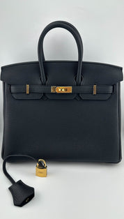 Hermès Birkin 25 Noir Togo Gold Hardware