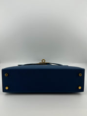 Hermès Kelly 20 Sellier Mini Deep Blue Epsom Gold Hardware