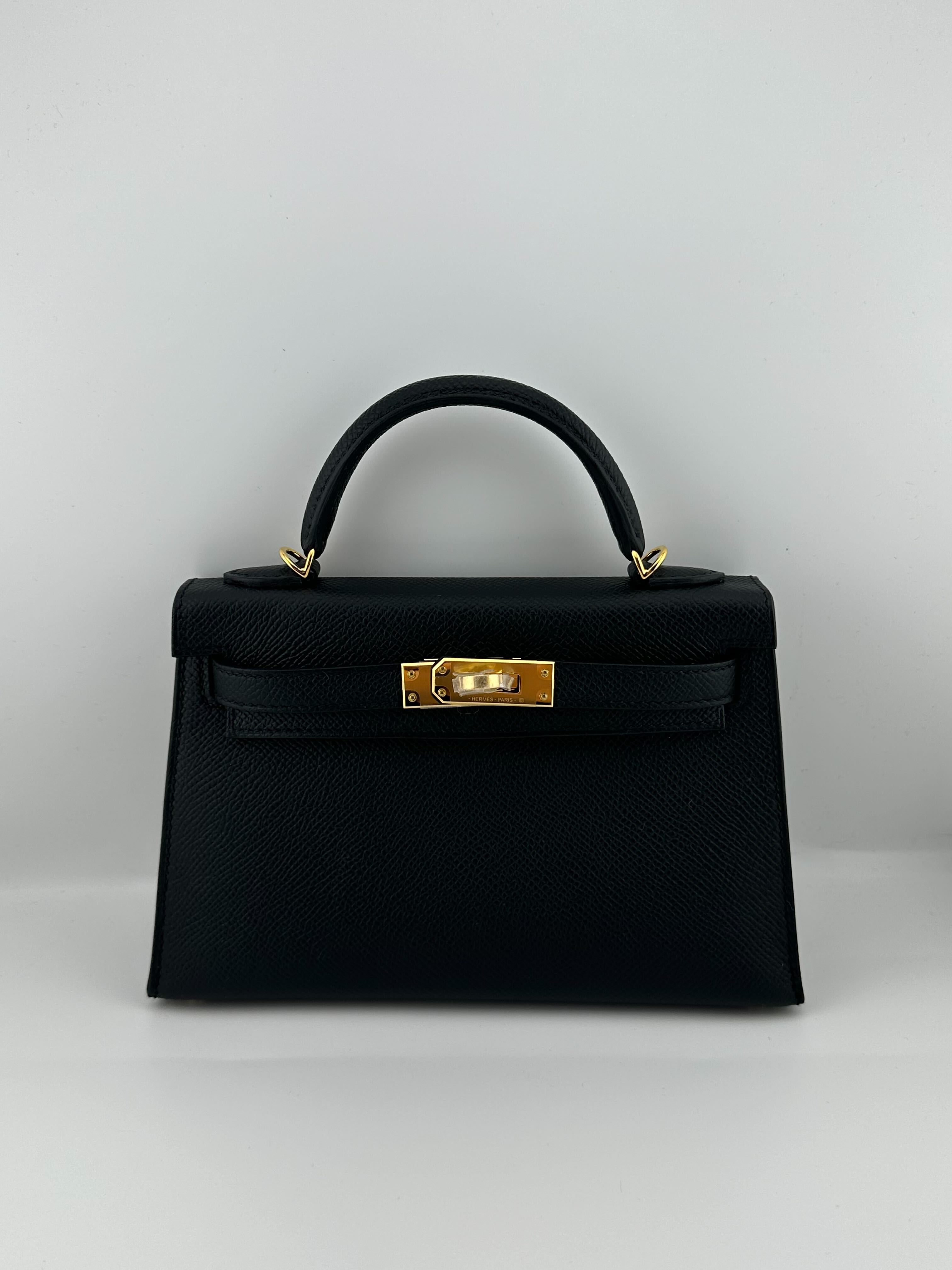 Hermès Kelly 20 Sellier Mini Epsom Noir Gold Hardware