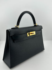 Hermès Kelly 20 Sellier Mini Epsom Noir Gold Hardware