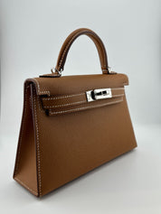 Hermès Kelly 20 Sellier Mini Gold Epsom Palladium Hardware