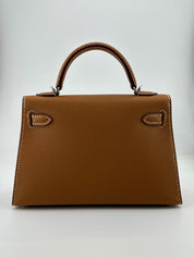 Hermès Kelly 20 Sellier Mini Gold Epsom Palladium Hardware