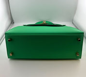 Hermès Kelly II Sellier 25 Vert Comics Epsom Gold Hardware