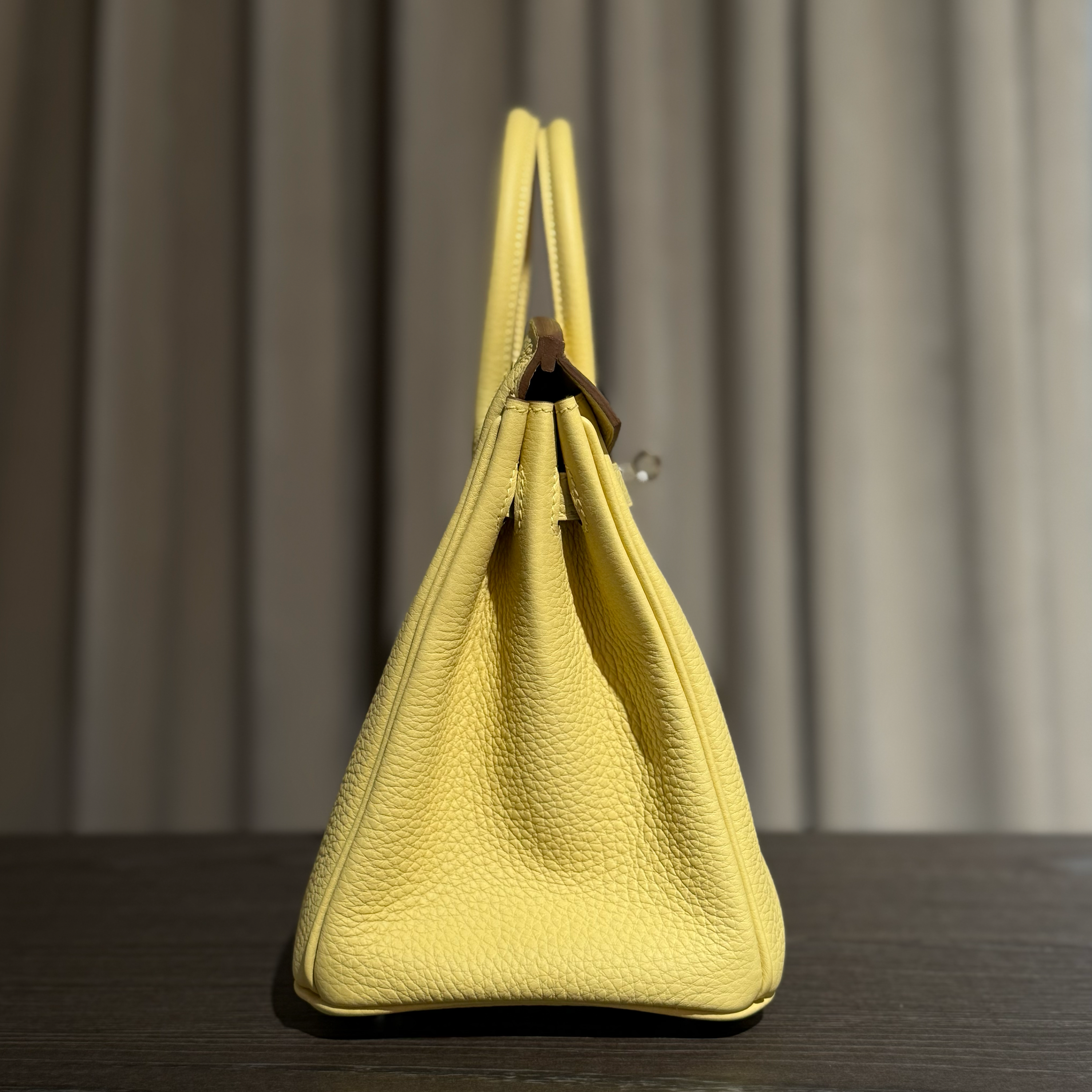 Hermès Jaune Poussin Birkin 25 Togo Palladium Hardware