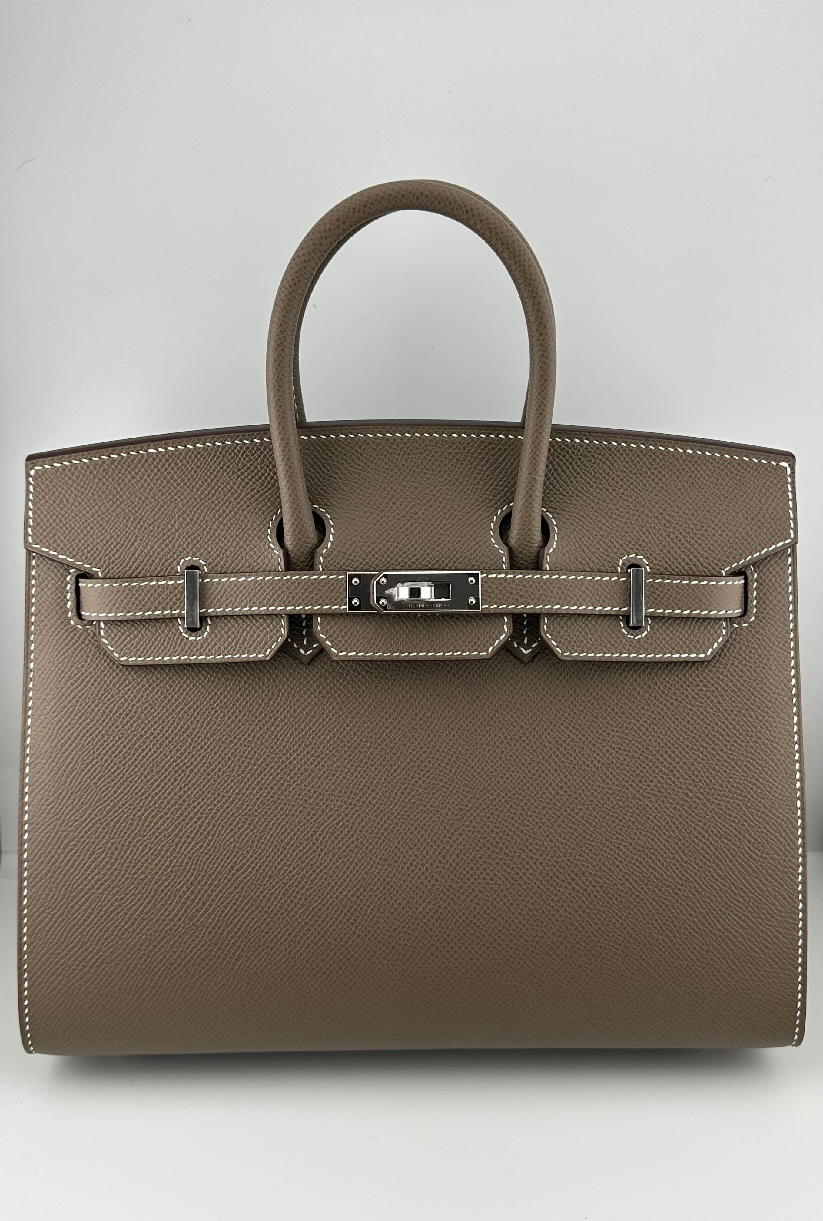 Hermès Birkin Sellier 25 Epsom Etoupe Palladium Hardware