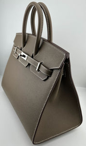 Hermès Birkin Sellier 25 Epsom Etoupe Palladium Hardware