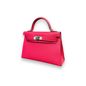 Hermès Kelly 20 Mini Rose Extreme Epsom Palladium Hardware