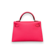 Hermès Kelly 20 Mini Rose Extreme Epsom Palladium Hardware