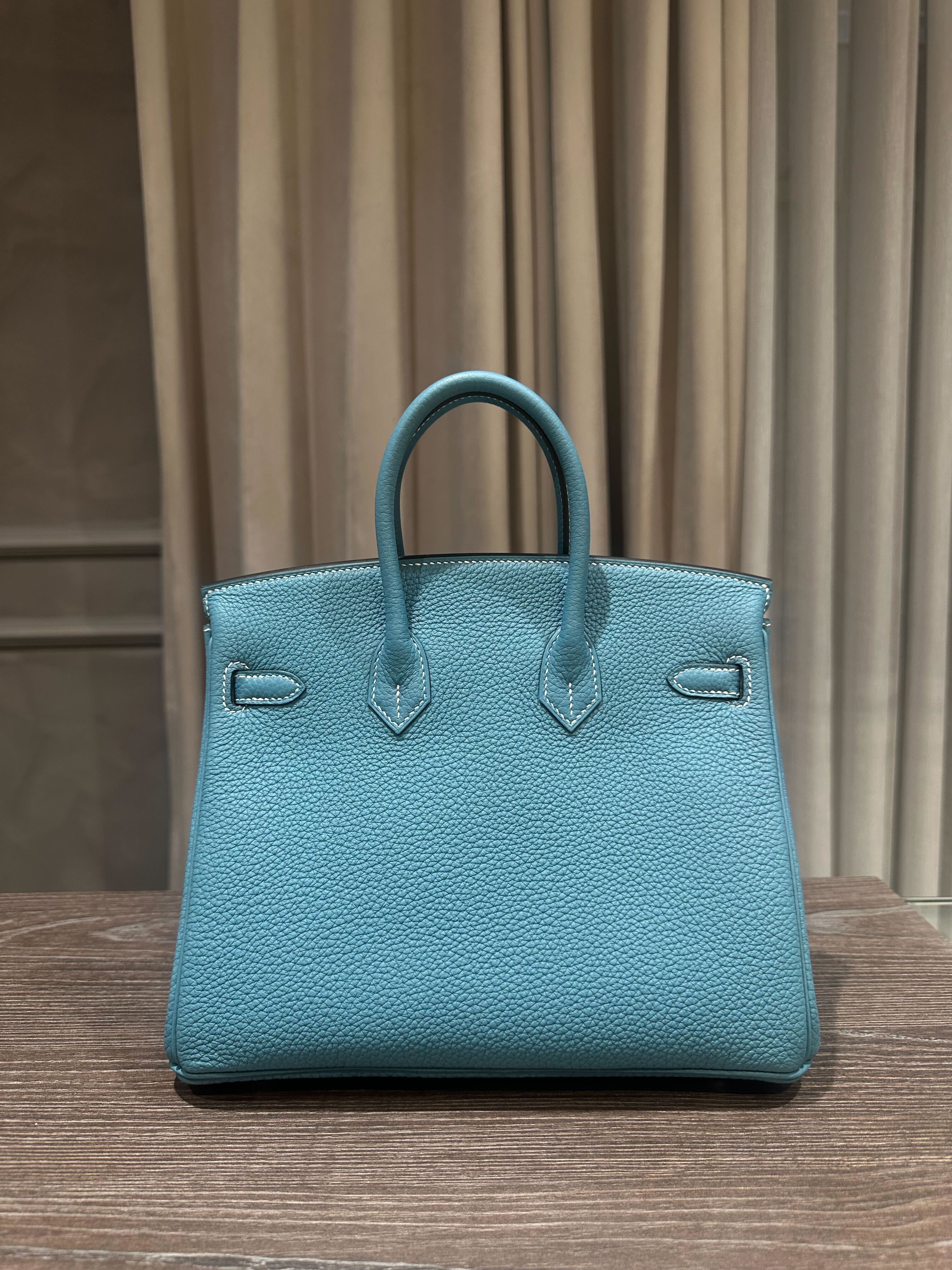 Hermès Birkin 25 Togo New Bleu Jean Palladium Hardware