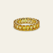 Yellow Sapphire Eternity Band