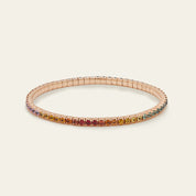 Rainbow Sapphire Stretchy Tennis Bracelet