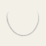 Pear-Shaped Diamond Riviére Tennis Necklace