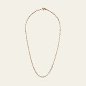 Pear-Shaped Diamond Paperclip Necklace