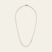 Pear-Shaped Diamond Paperclip Necklace