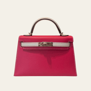 Hermès Framboise and Nata Mini Kelly Sellier 20 Epsom Permabrass hardware HSS