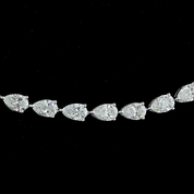 9.95 Carat Pear Lab Grown Diamond Tennis Necklace