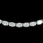 9.15 Carat Oval Lab Grown Diamond Tennis Necklace