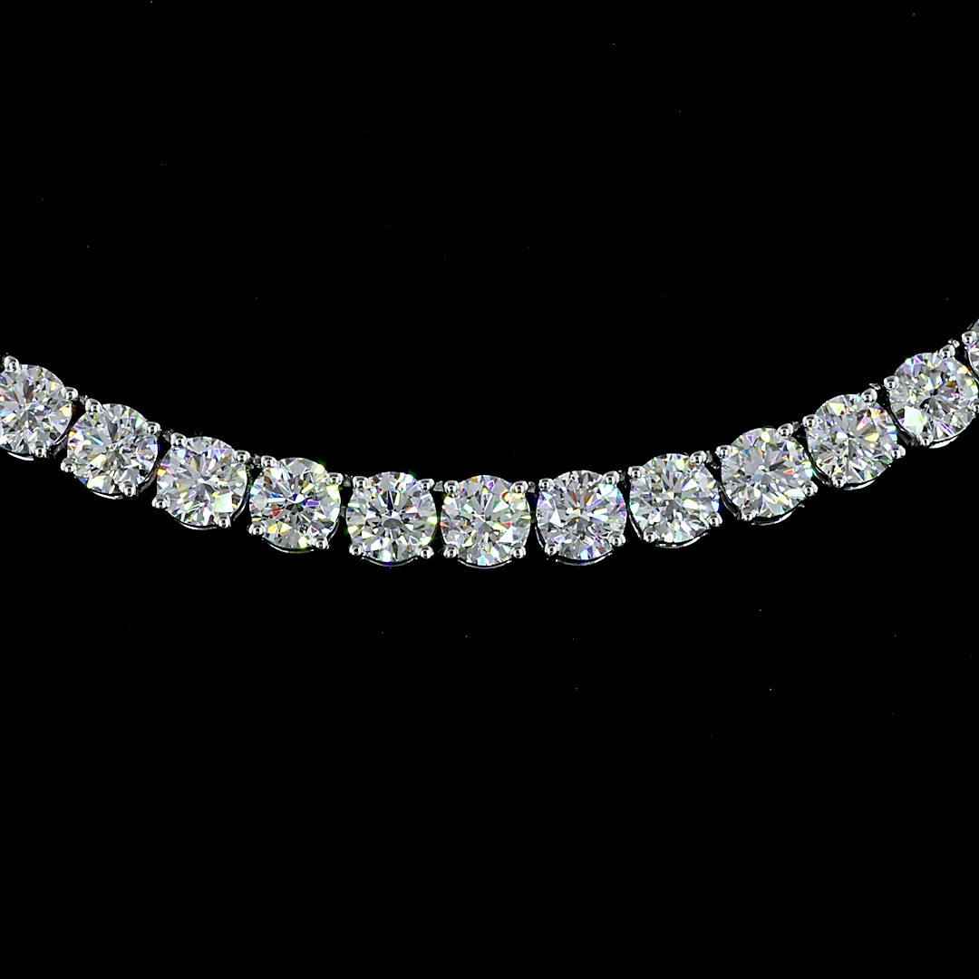 14.13 Carat Lab Grown Diamond Tennis Necklace