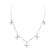 Custom Five Cross Diamond Necklace