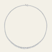 Triad of Diamonds Graduated Rivière Necklace