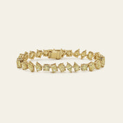 Multi Shaped Fancy Yellow Diamond Bracelet