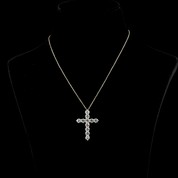 5.25 Carat Lab Grown Diamond Cross Necklace