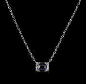 2.08 Carat Emerald Lab Grown Diamond Necklace