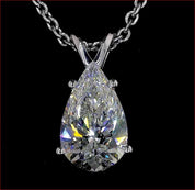 3.06 Carat Pear Lab Grown Diamond Necklace