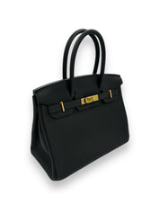 Hermès Birkin 25 Togo Calfskin Noir Gold Hardware