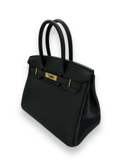 Hermès Birkin 25 Togo Calfskin Noir Gold Hardware