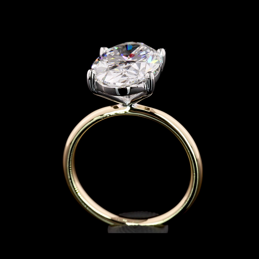 4.03 Carat Oval Lab Grown Diamond Ring