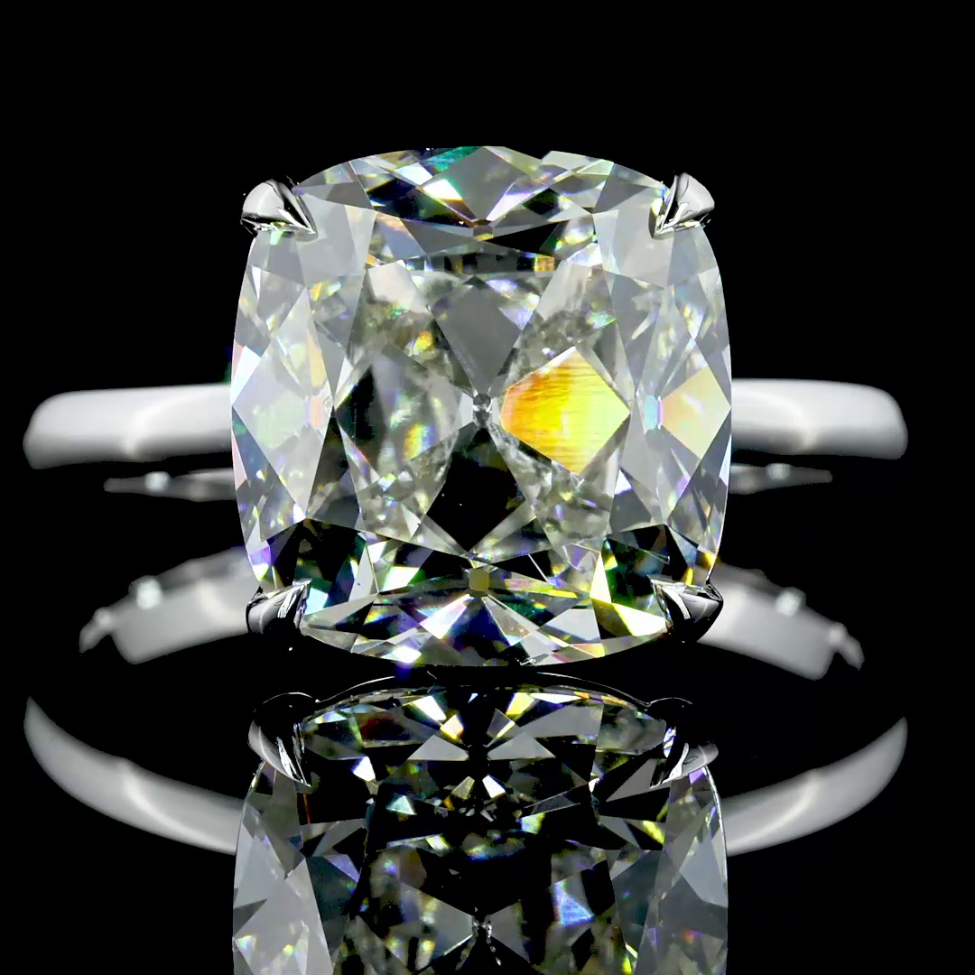 5.02 Carat Cushion Lab Grown Diamond Ring