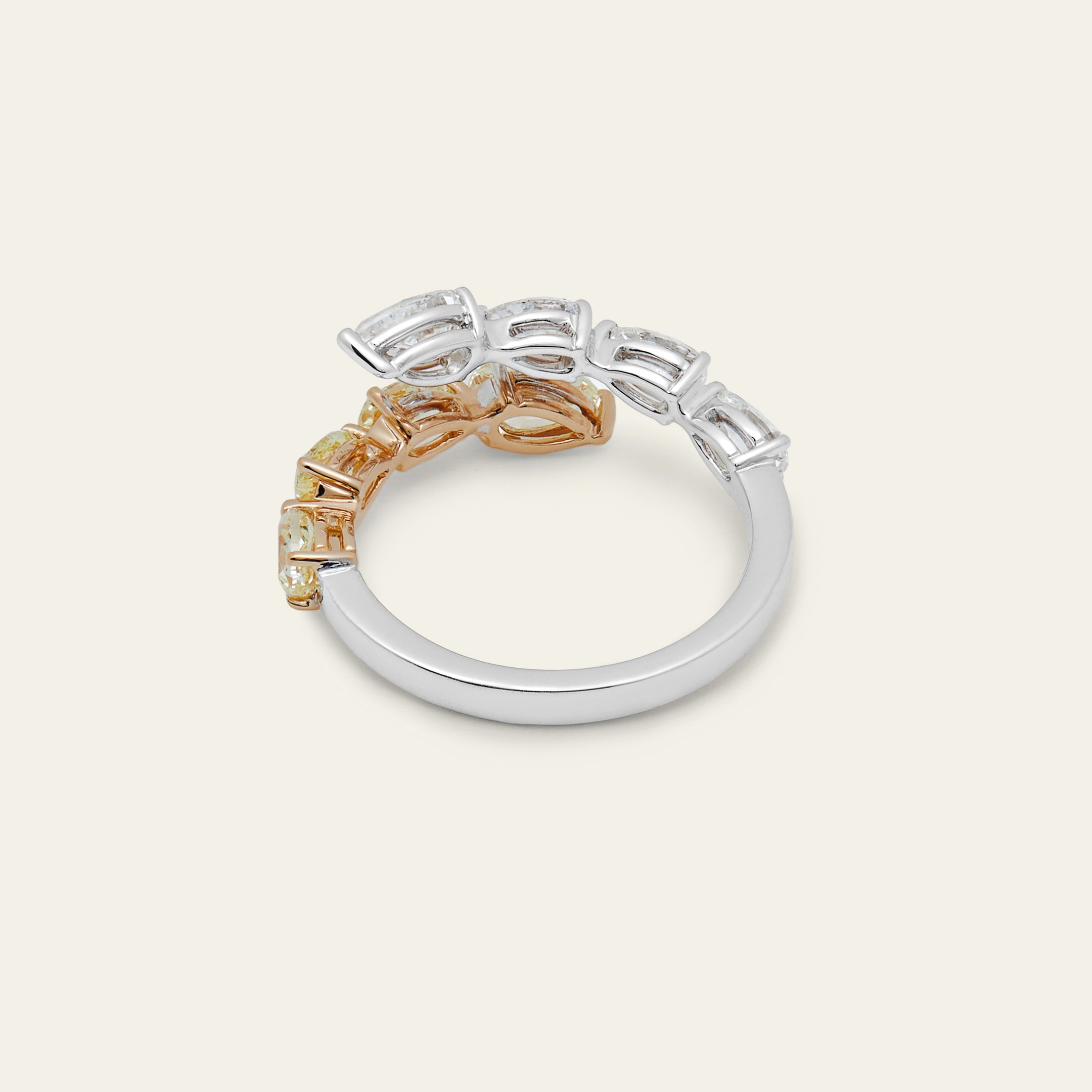 Yellow Diamond Bypass Ring