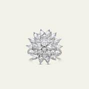 Rose-Cut Diamond Flower Ring