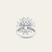 Rose-Cut Diamond Flower Ring