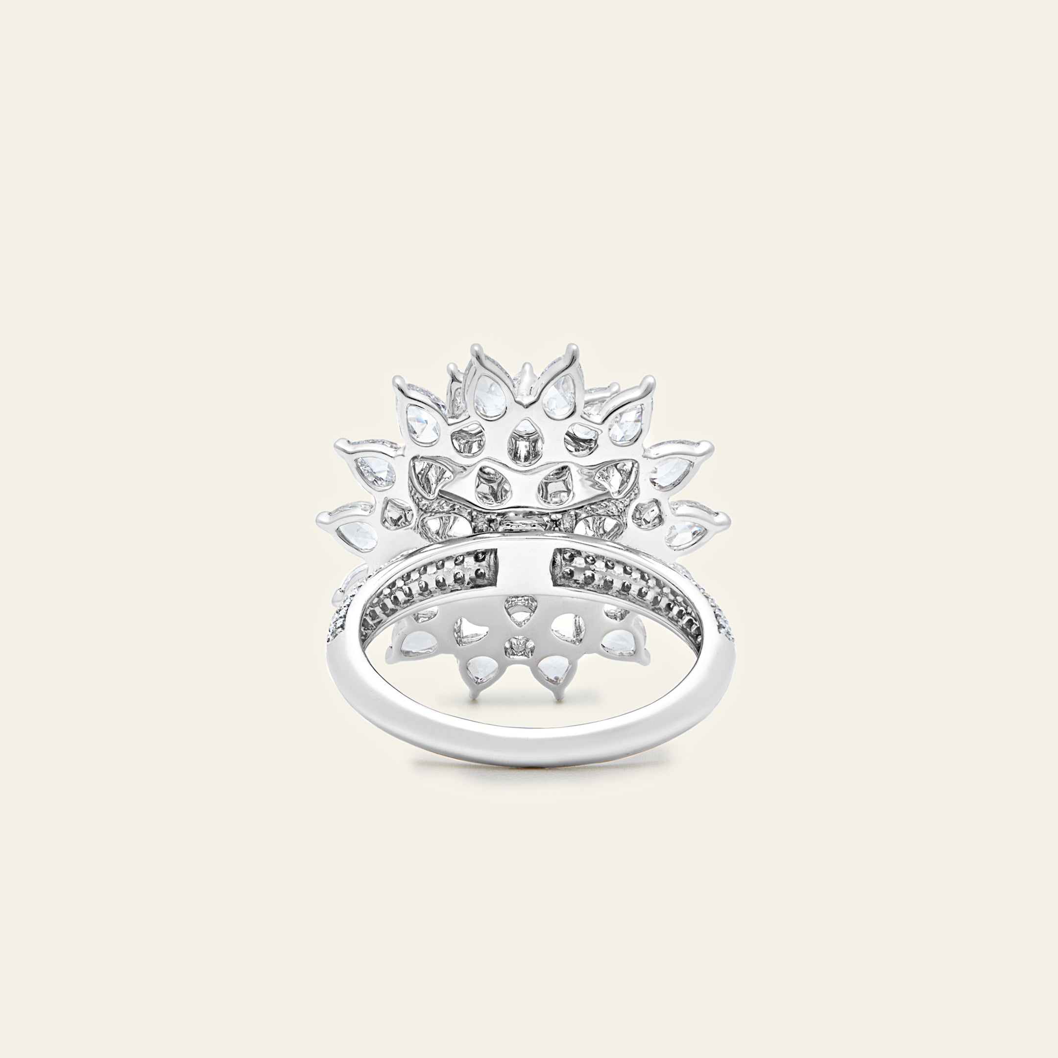 Rose-Cut Diamond Flower Ring