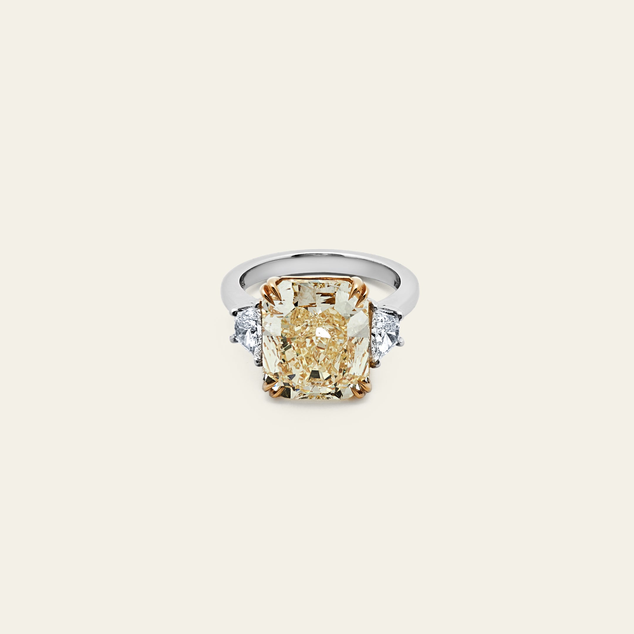 Fancy Intense Yellow Radiant Diamond Ring