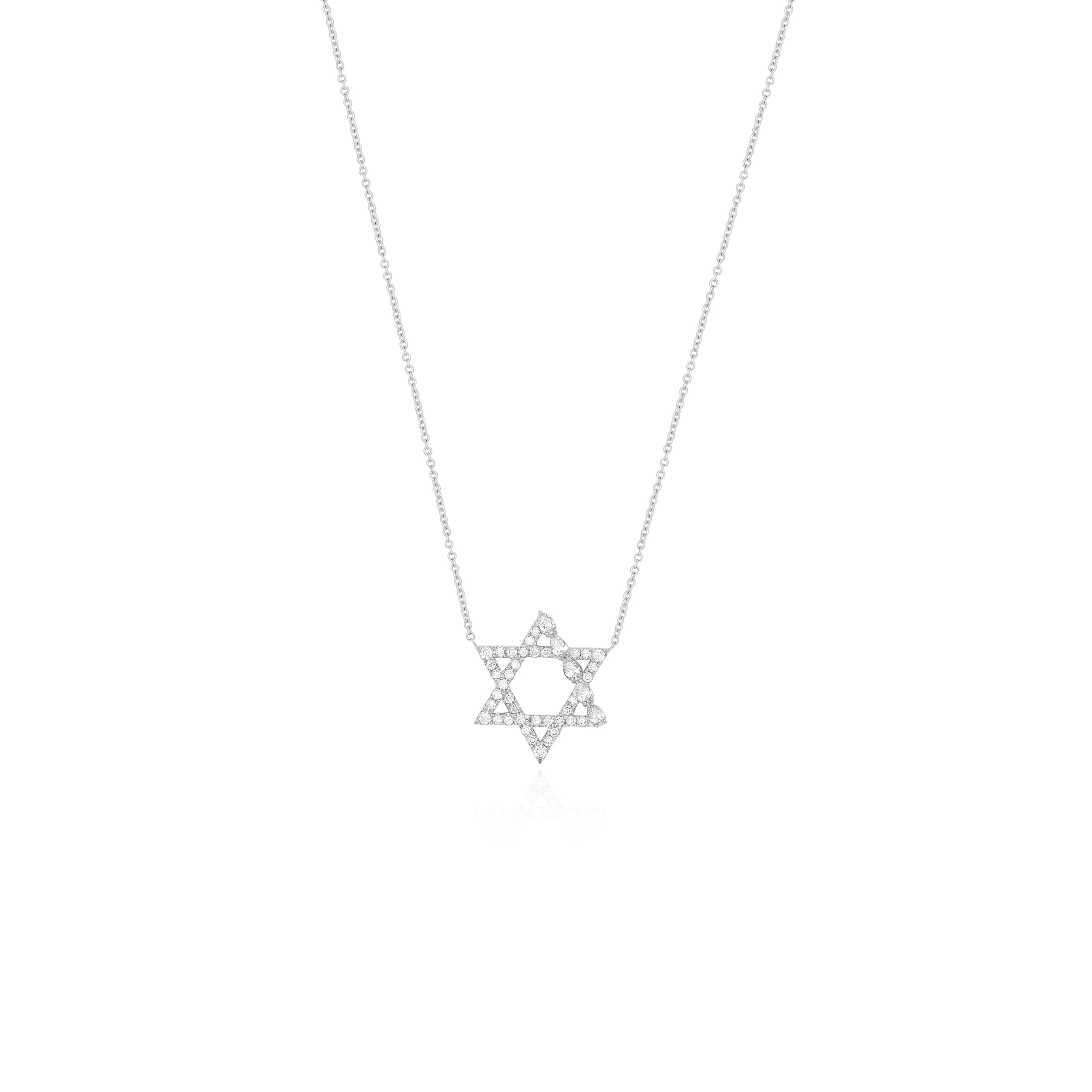 JA X Sammy Jacqueline Multi-Shape Diamond Star of David Necklace