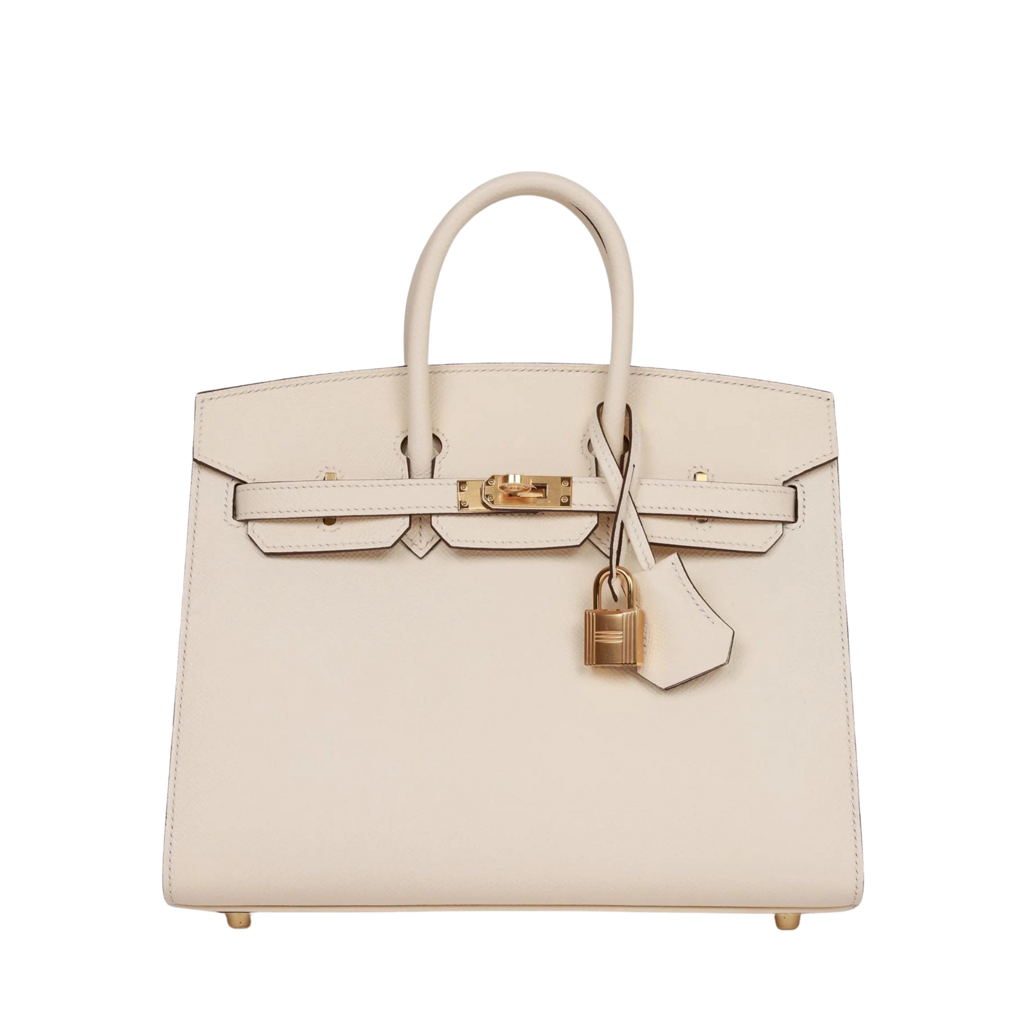 Hermes Birkin Sellier 25 Epsom Nata Gold Hardware 100 Authentic Jewels Aficionado