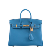 Hermès Birkin 25 Togo Calfskin New Bleu Jean Gold Hardware